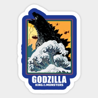 giant monsters big wave Sticker